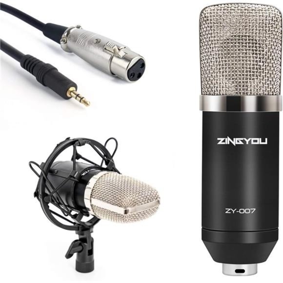 Condenser Microphone ZY-007 Professional Cardioid Mic Bundle for Pc/Laptop - Picture 4 of 6